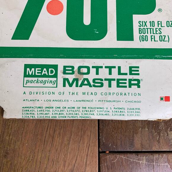 Vintage Advertising 7UP Soda 8 Pk Bottle Holder Cardboard Caddy 12oz in White - Picture 9 of 9